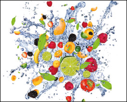 A mouth watering printed glass kitchen splashback made up of summer fruits to whet anyones appetite. An artistic printed glass kitchen splashback to set off any food preparation area in your kitchen.