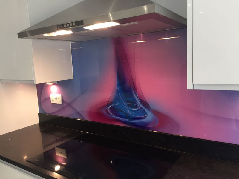 Bedfordshire glass kitchen splashbacks with paterns