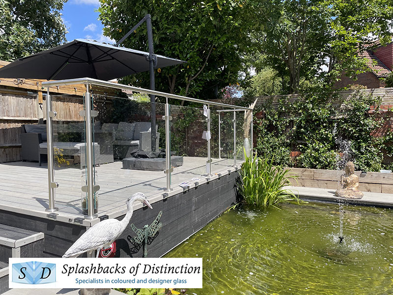 Glass balustrades 10mm toughened glass with stainless steel handrail