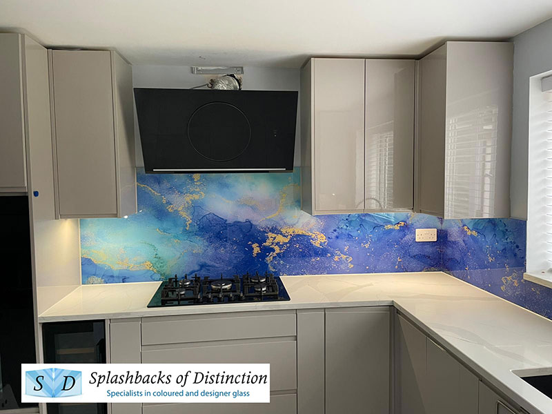 Kitchen splashback with shutterstock image installed in cambridge