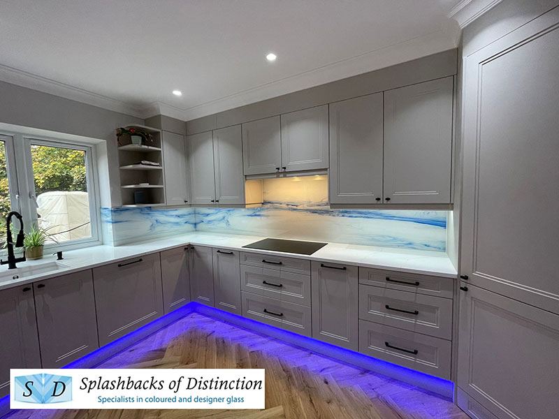 Kitchen splashback using shutterstock image installed in cheshunt