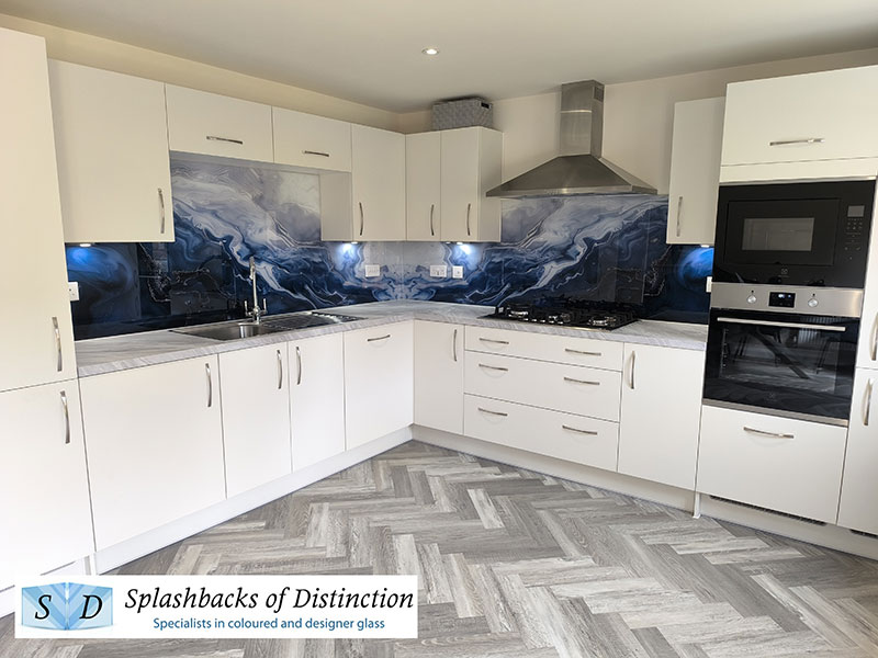Kitchen splashback with adobe image installed in alconbury weald huntingdon