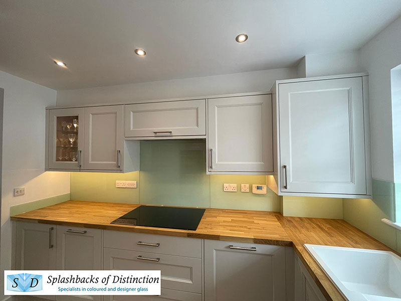 Kitchen splashback in british standard glacier in stevenage