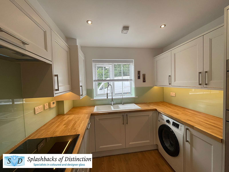 Kitchen splashback in british standard glacier in stevenage