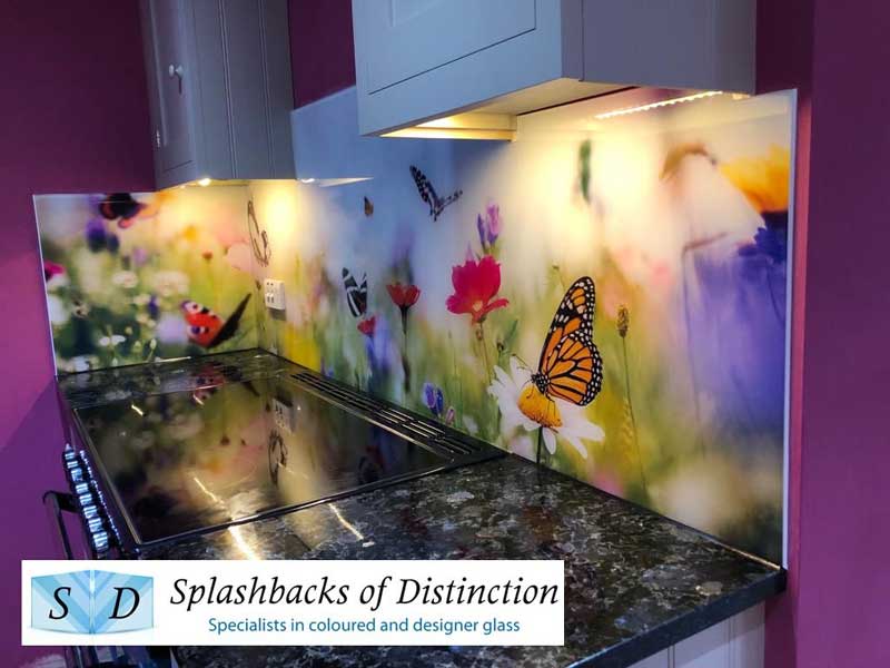 Butterflies kitchen splashback