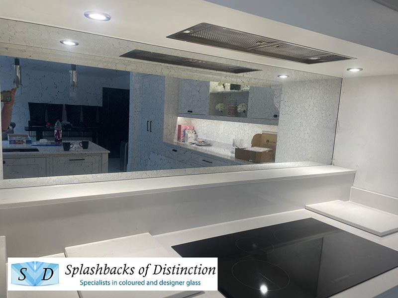 Antique mirror kitchen splashback west hanningfield essex