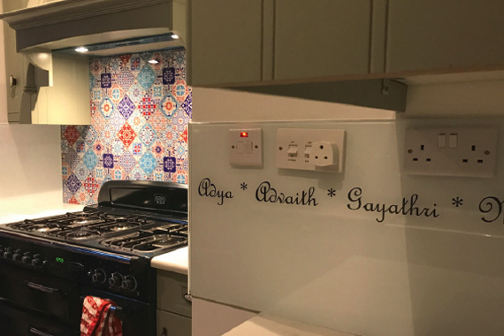 Popular patterns printed kitchen splashbacks