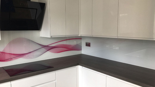 Pattern kitchen splashback