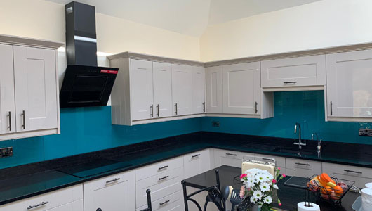 Kitchen splashback water blue aqua sparkle