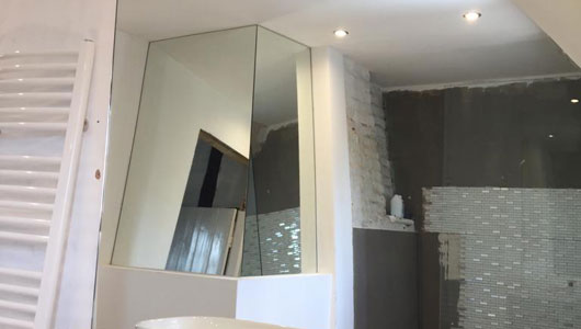 Shower screen and mirrors