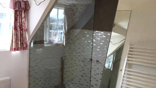 Shower screen and mirrors