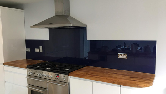 Kitchen splashbacks ral 5022 night blue