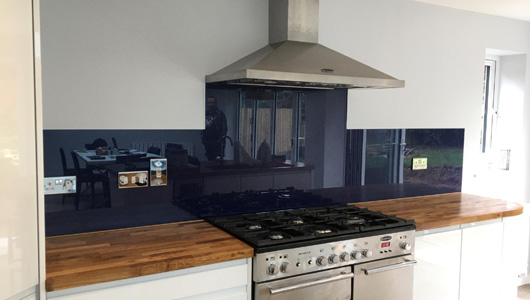 Kitchen splashbacks ral 5022 night blue